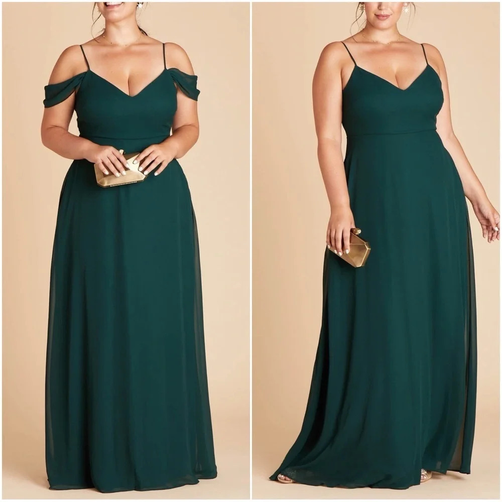Birdy Grey Emerald Green Convertible Strap Bridesmaid Dress